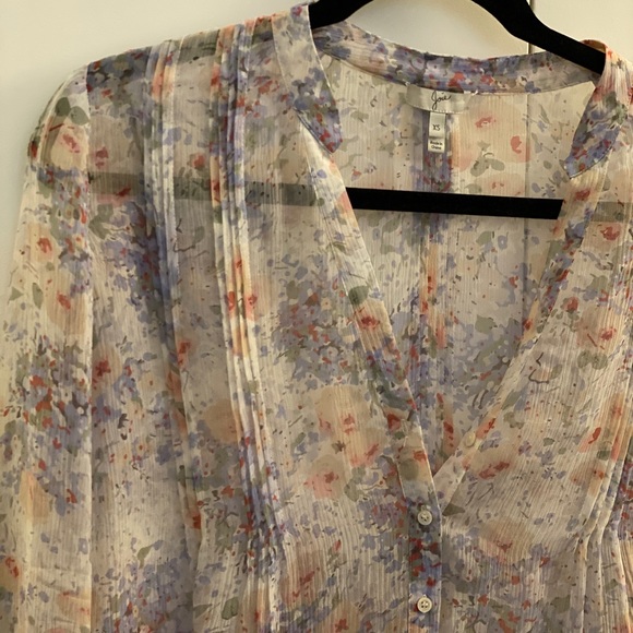 Joie floral print silk blouse - Picture 5 of 6